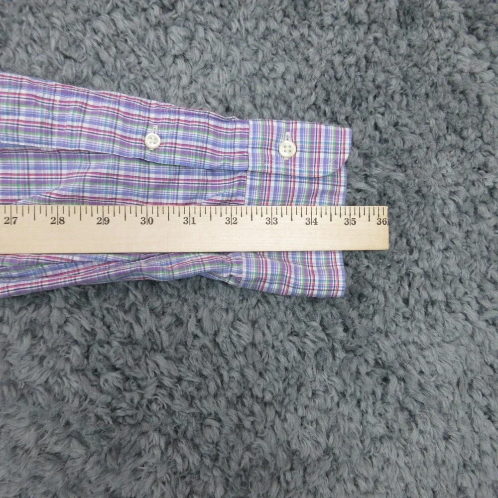 Polo Ralph Lauren Shirt Mens Large 16 Plaid Button Down Classic Dress Shirt